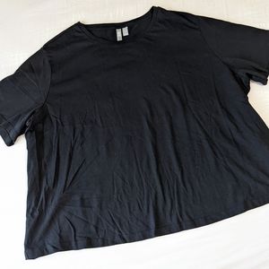 Asos Organic Cotton Tee Shirt Black Short Sleeve Size 24